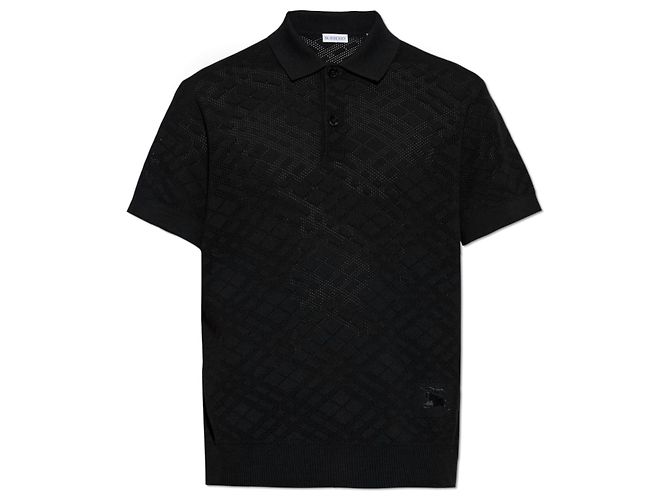 Burberry Marcus Polo Black Wool Jacquard