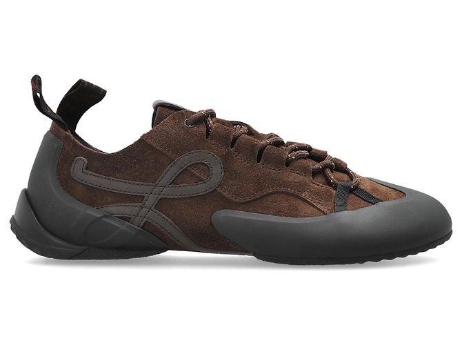 Baskets Loewe Grip en daim marron