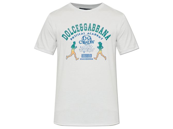 T-shirt de algodão estampada Dolce & Gabbana Cinzento