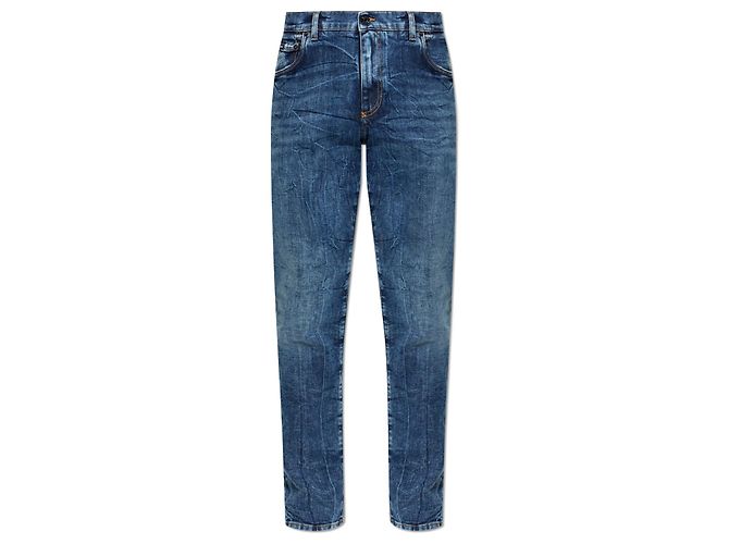 Jeans Slim Carrot in denim blu Dolce & Gabbana
