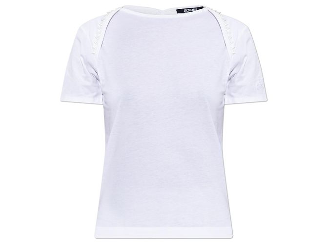 T-shirt Jacquemus girocollo in cotone bianca