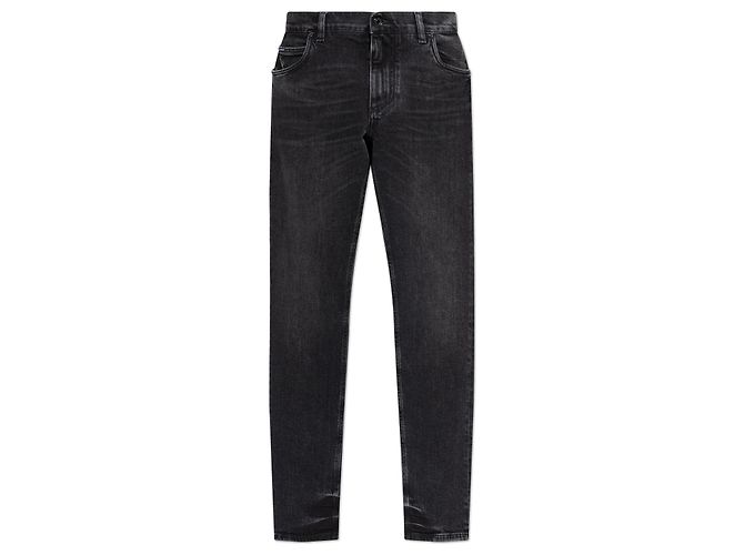 Dolce & Gabbana Regular Fit Carrot Jeans Schwarz