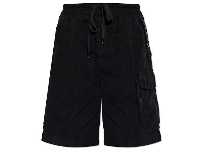 Dolce & Gabbana Black Cotton Cargo Shorts