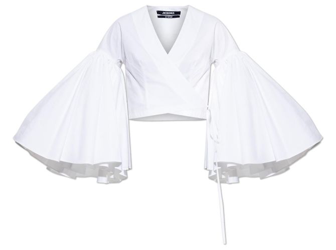 Jacquemus Top Paysan de algodón blanco