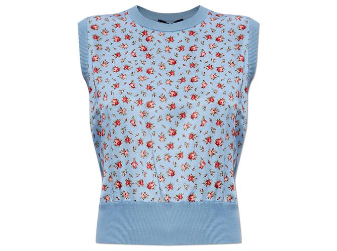 Dolce & Gabbana Seidenweste mit Blumenmotiv
