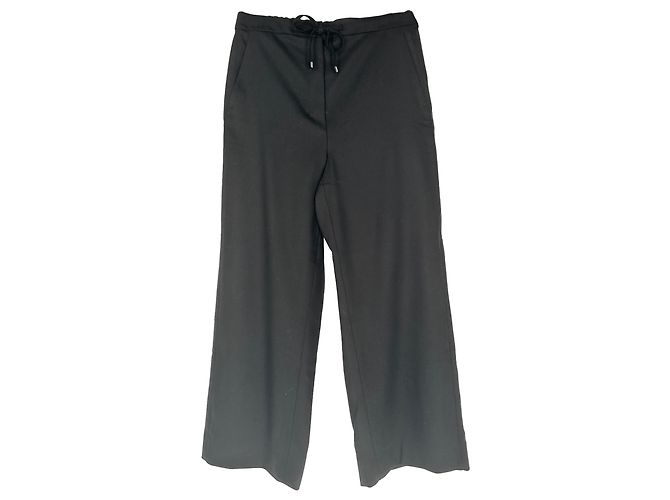S' Max Mara String Hose aus schwarzer Wolle