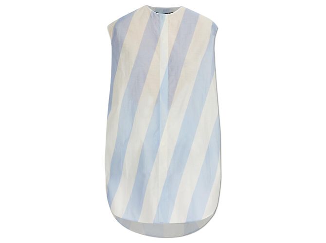 Vestido Jacquemus Berlingot de algodón azul a rayas