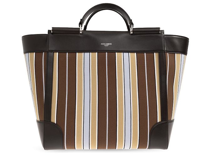 Dolce & Gabbana Bolsa de jacquard com padrão listrado