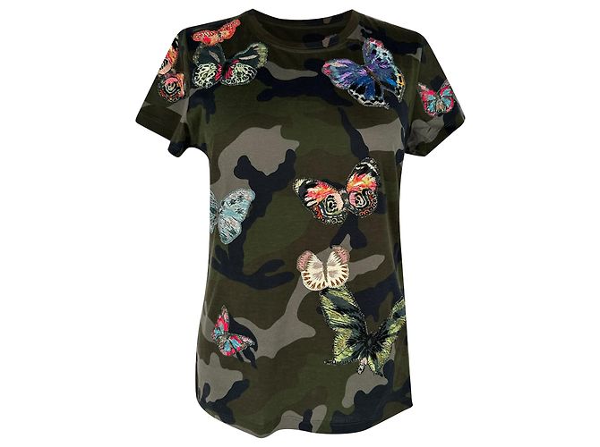 Valentino Garavani T-shirt Valentino Camubutterfly in cotone multicolore