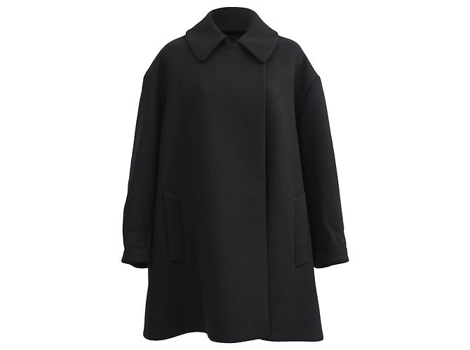 Alaïa 2012 Swing Coat in Black Wool