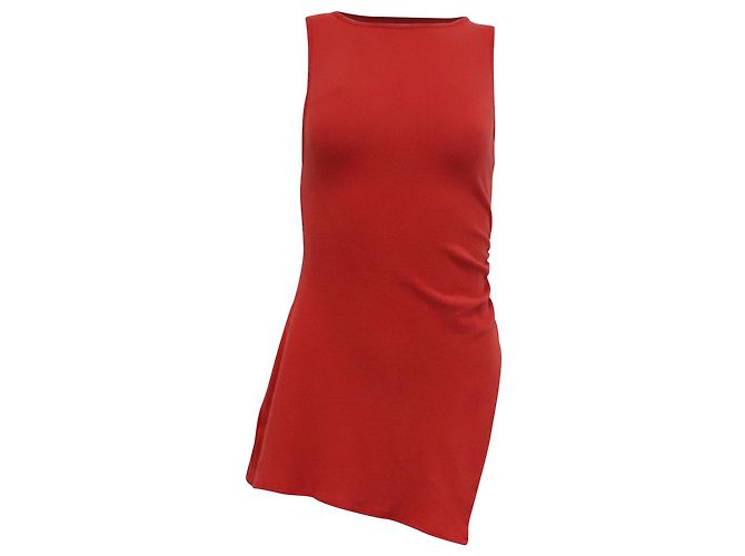 Top senza maniche con scollo a U Reformation in Lyocell rosso