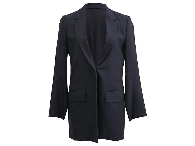 The Row Blazer in Navy Blue Wool