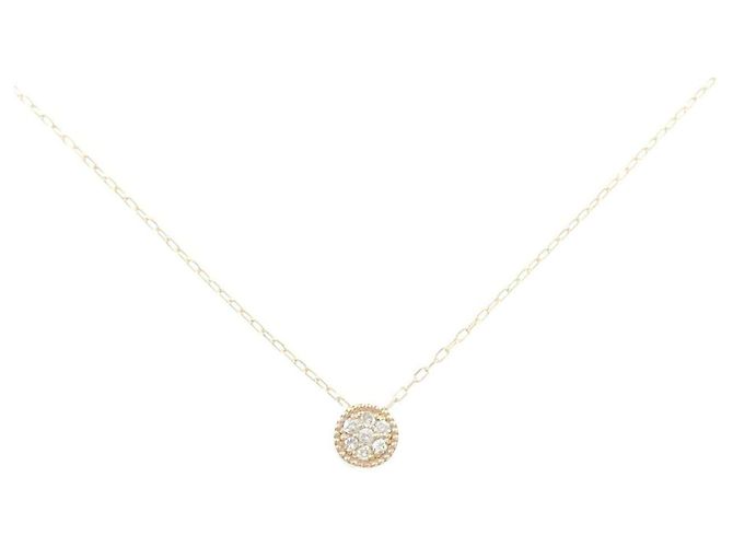 Autre Marque Collana in oro giallo K10 e diamanti