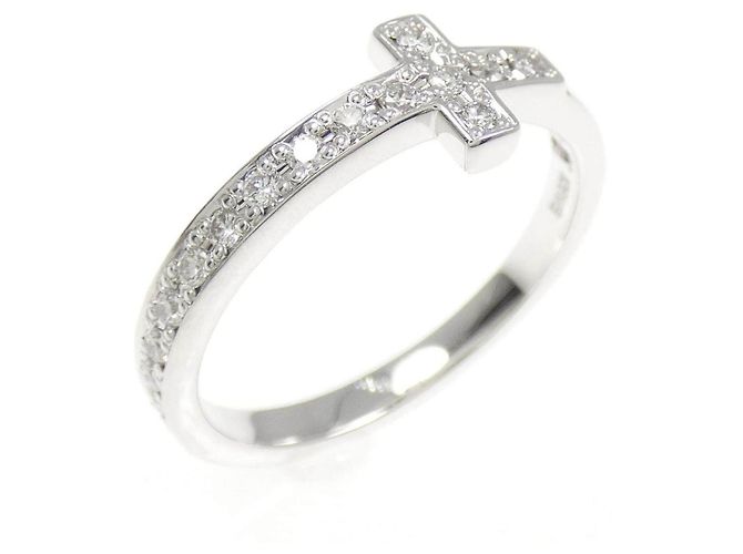 Autre Marque Anello in oro bianco Au750 e diamanti