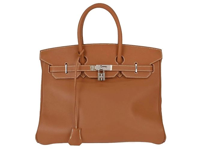 Hermès Hermes Birkin Brown Swift com Palladium Hardware 35
