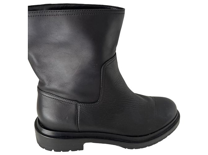 Sergio Rossi Lederstiefelet Schwarz