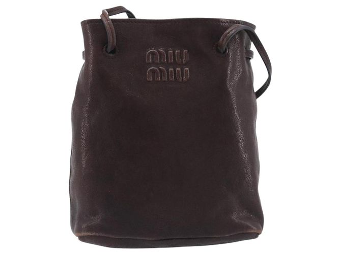 Miu Miu Aviator Bucket Leather Mini