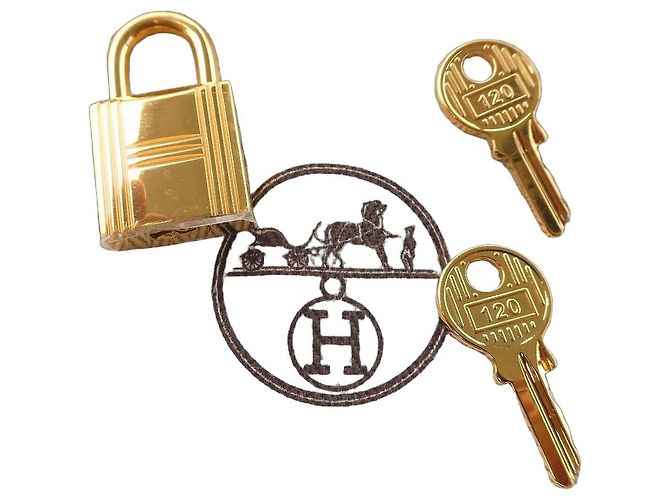 Hermès Lucchetto e Chiavi Placcati Oro