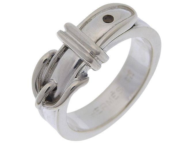 Hermès Hermes Anillo Ceinture Silver Band Ring
