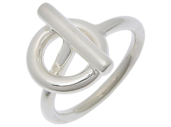 Hermès Hermes Echape Silver Band Ring