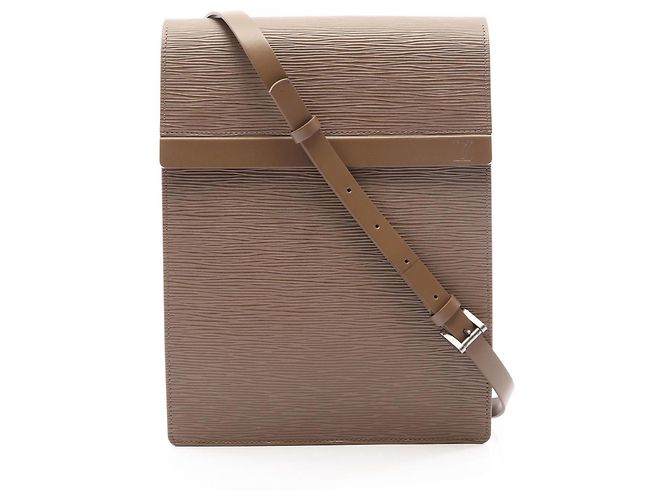 Bolsa de mão Louis Vuitton Ramatuelle em couro Epi cinza