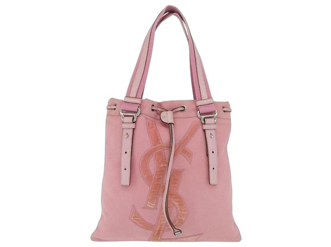 Autre Marque Saint Laurent Kahala Drawstring Canvas Medium