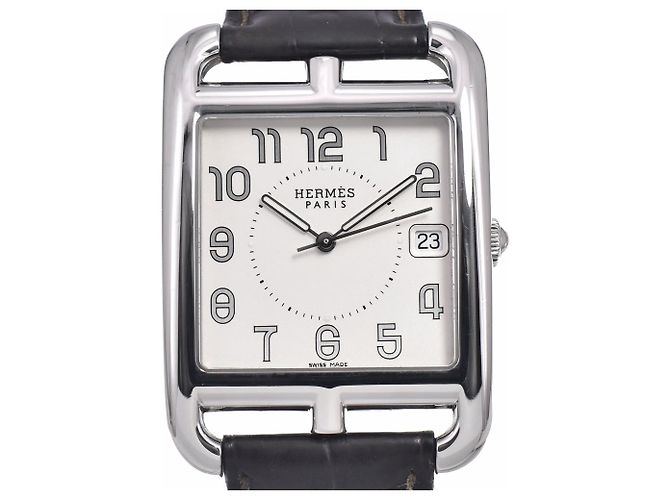 Hermès Hermes Cape Cod Quartz Stainless Steel and Leather 33