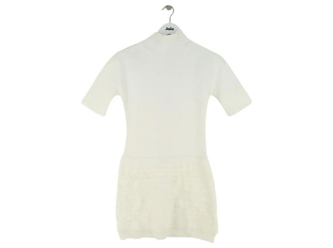 Alaïa weißes Viskose Kleid