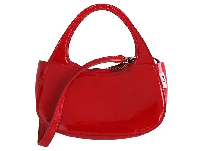 Mini mala Coperni vermelha de couro