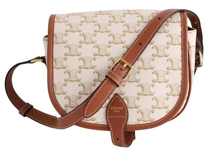 Céline Borsa a tracolla Folco toile triomphe écru