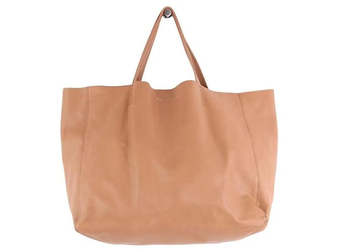 Cabas Céline Cube medium Shopper weiches Kalbsleder camel