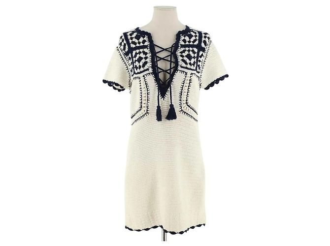 Vestido de algodón blanco Zadig & Voltaire