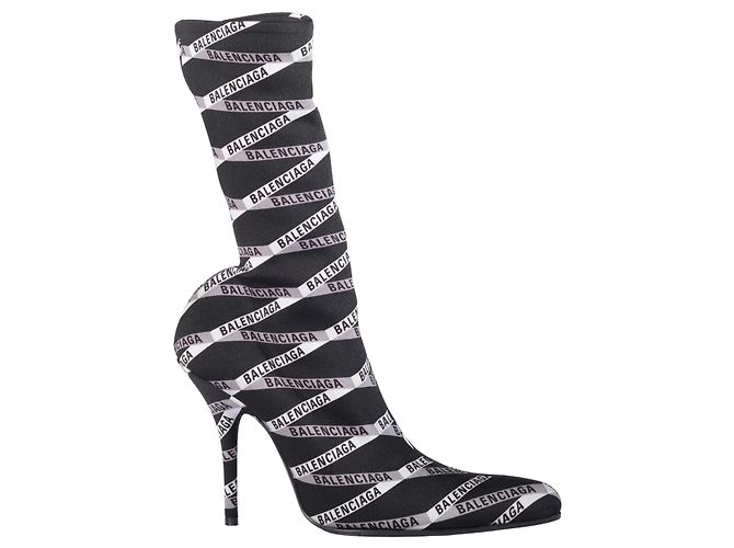 Stivaletti elastici Balenciaga Monogram Logo-Print