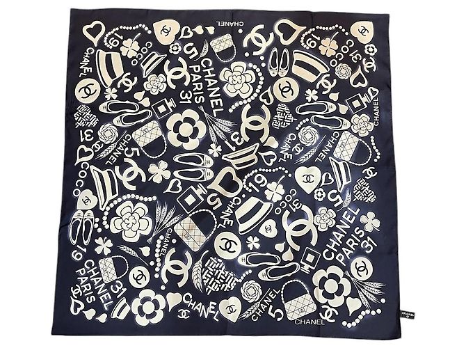 Foulard Chanel blu navy