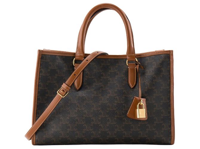 Céline CELINE - Sac cabas Horizontal Celine en toile enduite triomphe marron