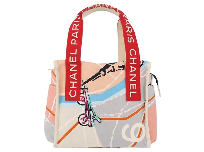 Chanel Eiffel Tower Printed Canvas Large