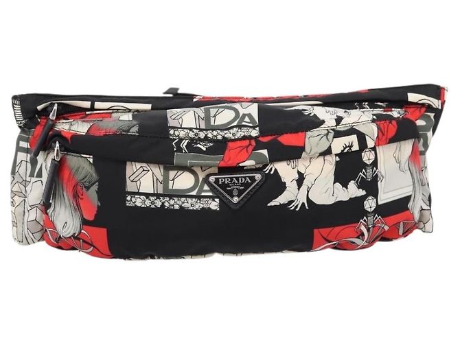 Prada Zip Waist Printed Tessuto Small