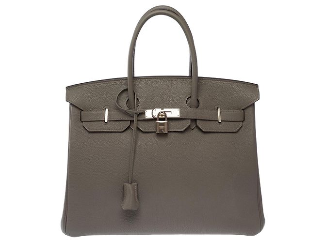 Hermès mala HERMES Birkin 35 em Couro Cinza - 104033