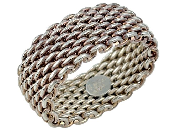 Autre Marque Tiffany & Co. Somerset Mesh Ring in Silber