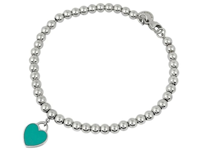 Autre Marque Pulseira com pingentes Tiffany & Co. em azul e prata