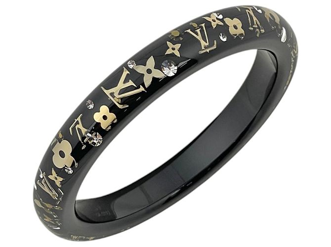Brazalete Louis Vuitton Monogram negro de plástico