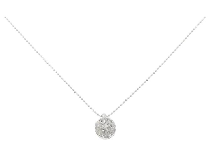 Autre Marque Collana in oro bianco K14 e diamanti