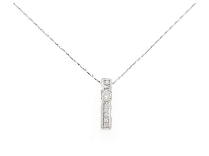 Autre Marque Diamantenhalskette Pt900 Pt850