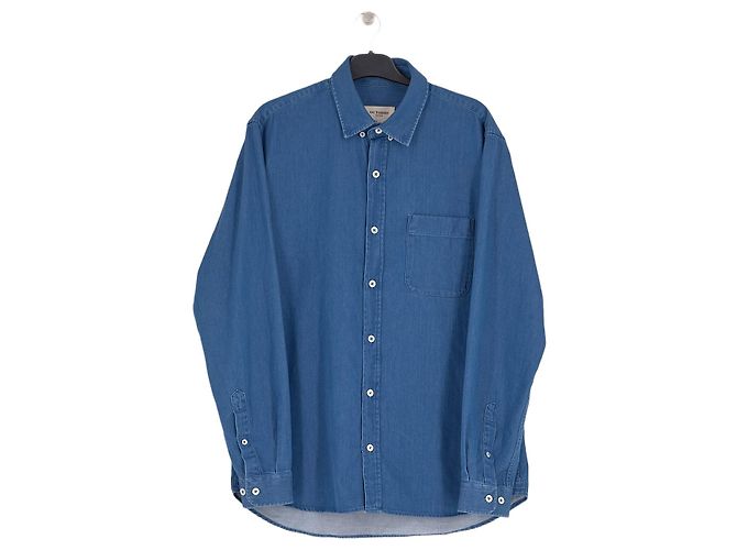 Autre Marque Blaues Baumwollhemd