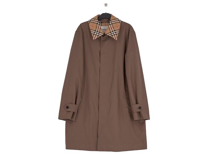 Burberry Abrigo de algodón marrón