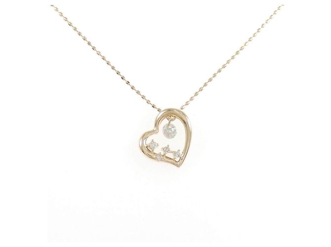 Autre Marque Collar K10 Pink Gold Diamond