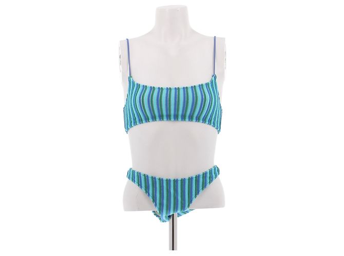 Autre Marque Gestreifter blauer Bikini