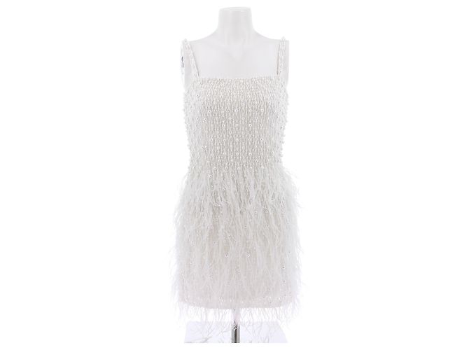 Autre Marque Weißes Perlenkleid