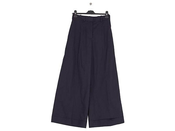 Cos Pantalones de algodón azul marino