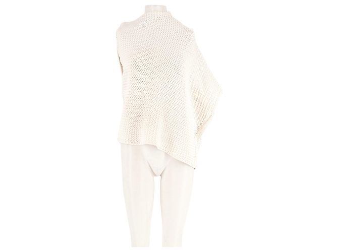 Poncho de punto blanco Joseph de algodón